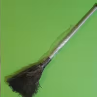 گردگیر پر شتر مرغ طول 57 سانت دسته فلزی 