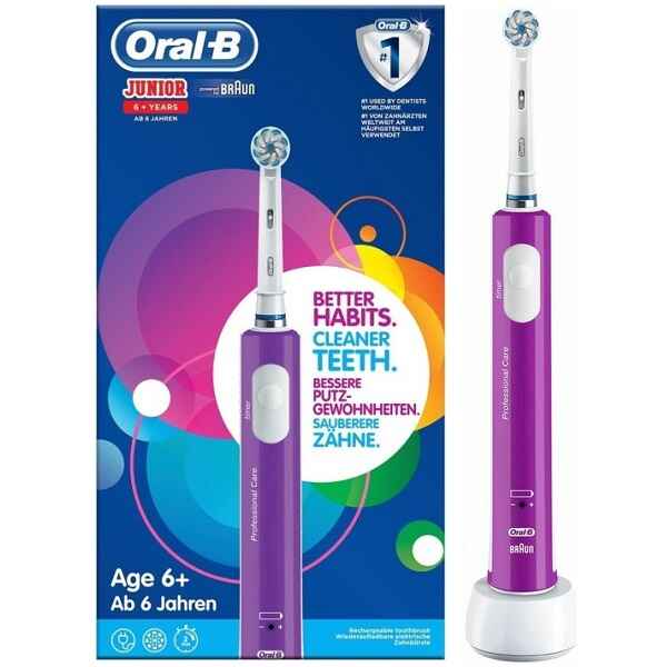 مسواک برقی بچگانه اورال بی Oral-B سری Professional Care مدل JUNIOR 6 رنگ بنفش | بچه های بالای شش سال
