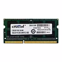 رم لپ تاپ 8 گیگ Crucial DDR3-1333-10600 MHZ 1.5V شش ماه گارانتی