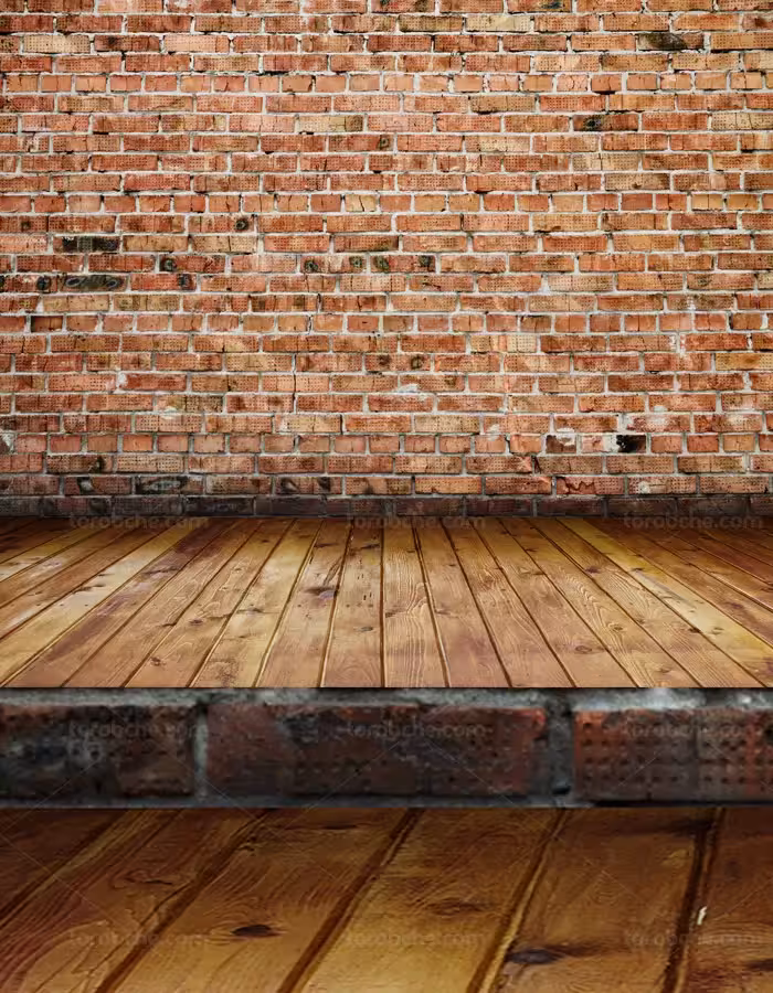 تکسچر با کیفیت دیوار آجری و زمینه چوبی شماره 04 - گرافیک با طعم تربچه