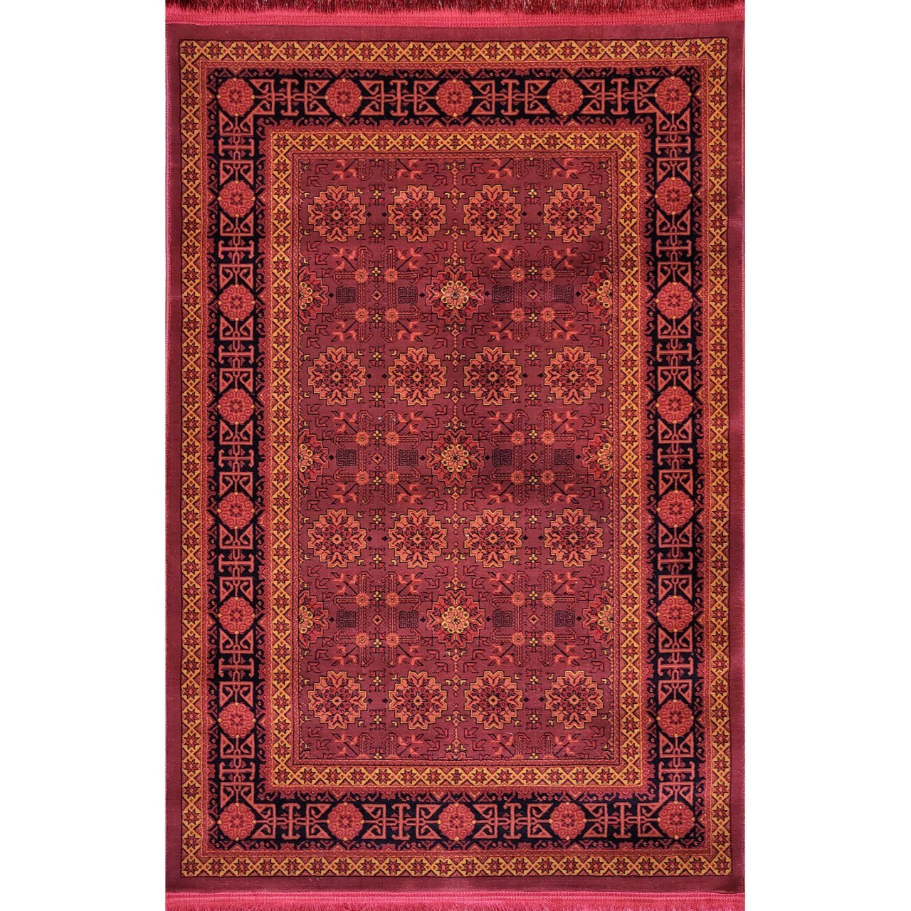 فرش ماشینی برند هیوا طرح بلوچ 211لاکی سایز 4متری