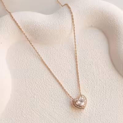 گردنبند ژوپینگ قلب نگین 2