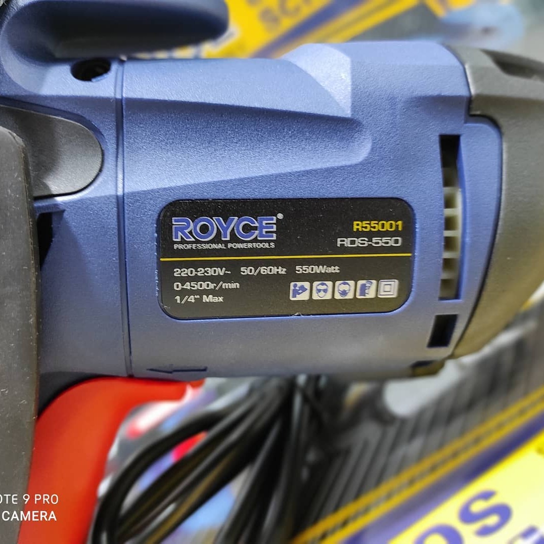 پیچ بند اسکروگان مارک رویس 
مدل RDS550
4500دور دقیقه 
سایز maمدل کلاجی 
دارای قفل کن 