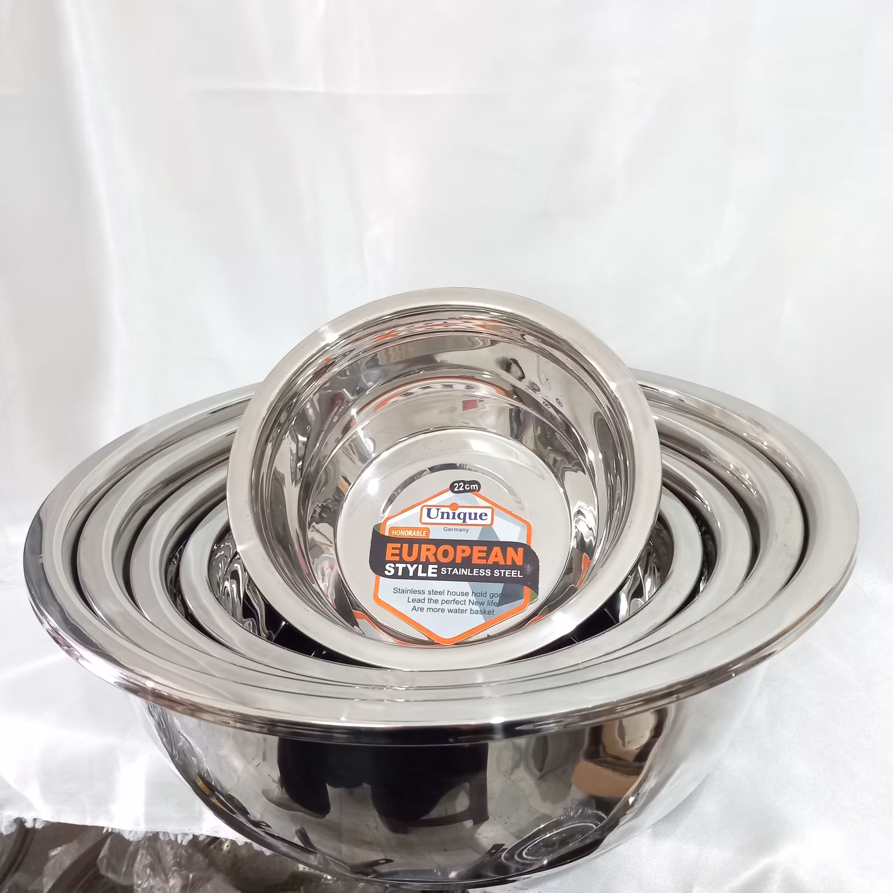 سرویس لگن استیل پنج عددی یونیک  ورق ضخیم