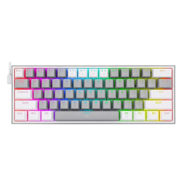 کیبورد مخصوص بازی ردراگون مدل FIZZ K617-GREY/WHITE - کالاوما