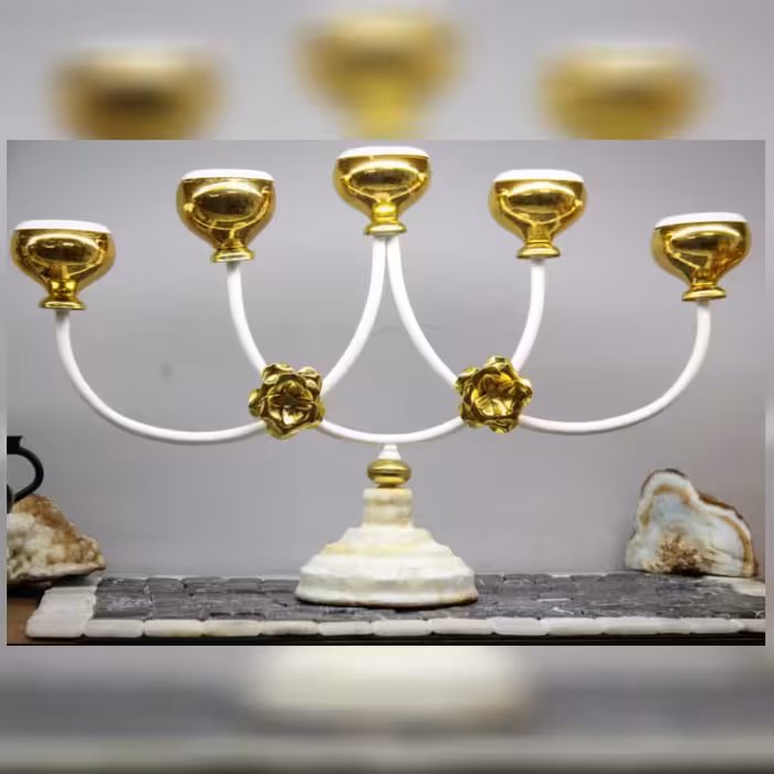 شمعدان پنج شعله مدل کنیسه مخصوص یهودیان و ارامنه