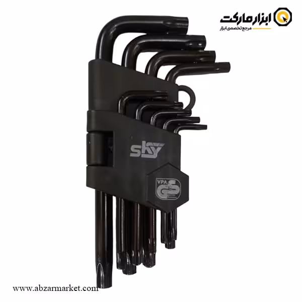 آچار آلن ستاره ای اسکای کارتی کوتاه 9 عددی مدل ST-1211B