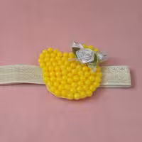 هد بند طلایی با مروارید زرد