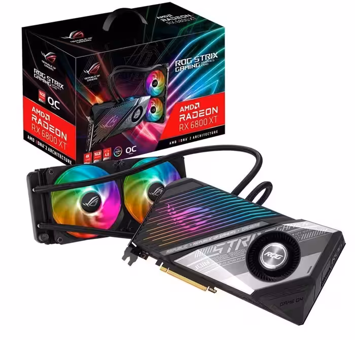 کارت گرافیک  ایسوس مدل ROG-STRIX-LC-RX6800XT-O16G-GAMING حافظه 16 گیگابایت