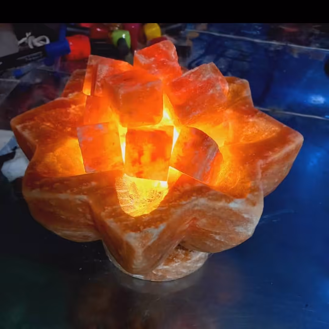 آباژور سنگ نمک شب خواب سنگ نمک ستاره