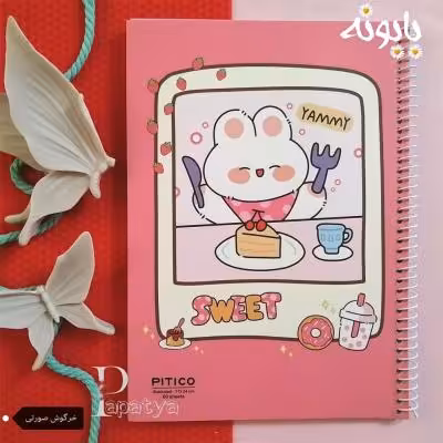 دفتر 60 برگ پیتیکو سری 3 حاشیه دار