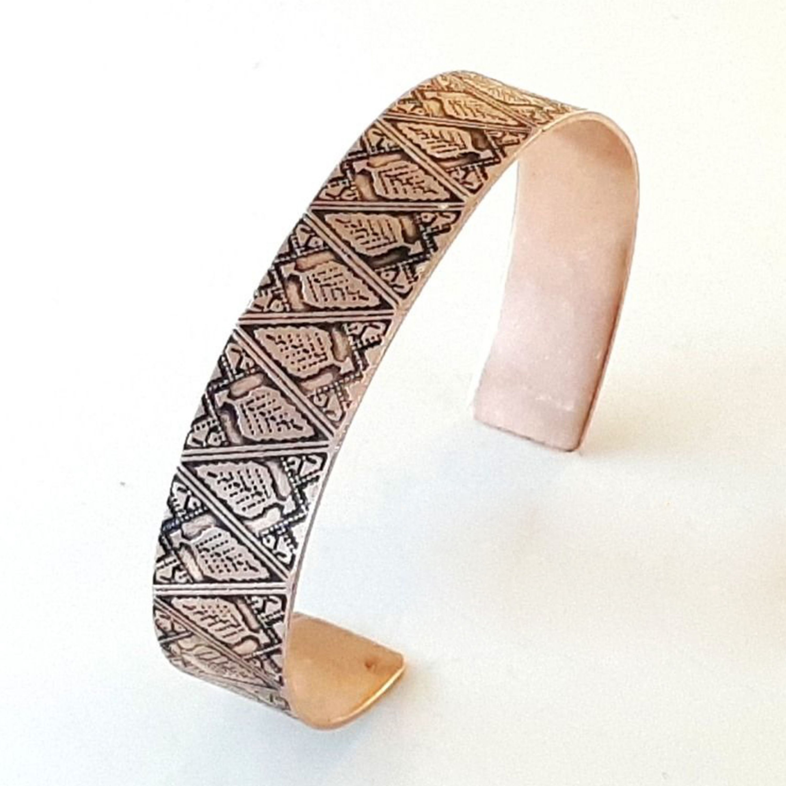 دستبند پهن کاج  کد JW110