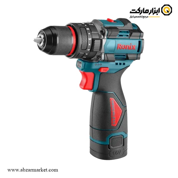 دریل شارژی چکشی رونیکس براشلس لیتیوم 16 ولت مدل 8669