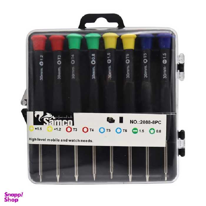 پیچ گوشتی مدل موبایلی کد YP-08 مجموعه 8 عددی