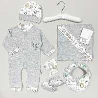 ست لباس بیمارستان نوزاد پسرانه 7 تکه طرح شیر و حیوانات جنگل مادرکر Mothercare