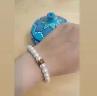 دستبند مروارید با خرجکار تاج DT06