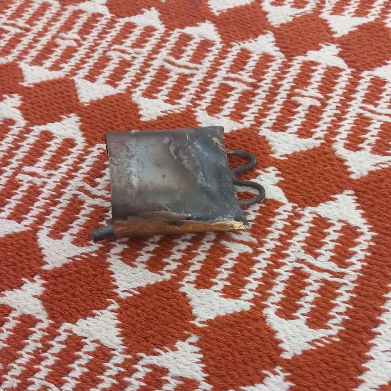 زنگوله ی فرم مربعی 6 سانتی فلزی 