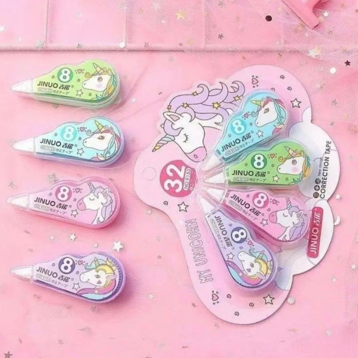 غلط گیر نواری یونیکورن بسته چهارتایی غلط گیر فانتزی 