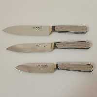 سرویس چاقو آشپزخانه استیل براق ضد زنگ 3 تایی  مرادلو 