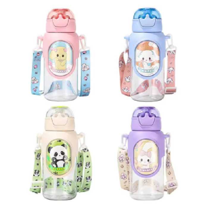 قمقمه کودک مدل نی دار طرح گلوریا گنجایش 0.6 لیتر