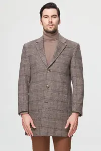 پالتو چند رنگ مردانه DS SLIM FIT SLIT کت پشمی D&#039;S Damat