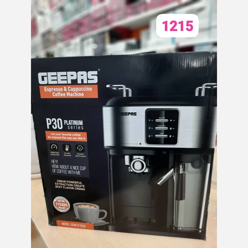 اسپرسوساز اتوماتیک جیپاس مدل GCM1215SA لطفا قبل ازثبت موجودی وقیمت بگیرید