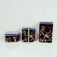 بانکه حبوبات سه سایز  رنگ مشکی طلایی گنجایش 1 کیلو نیم کیلو ربع کیلو  سه سایز با هم