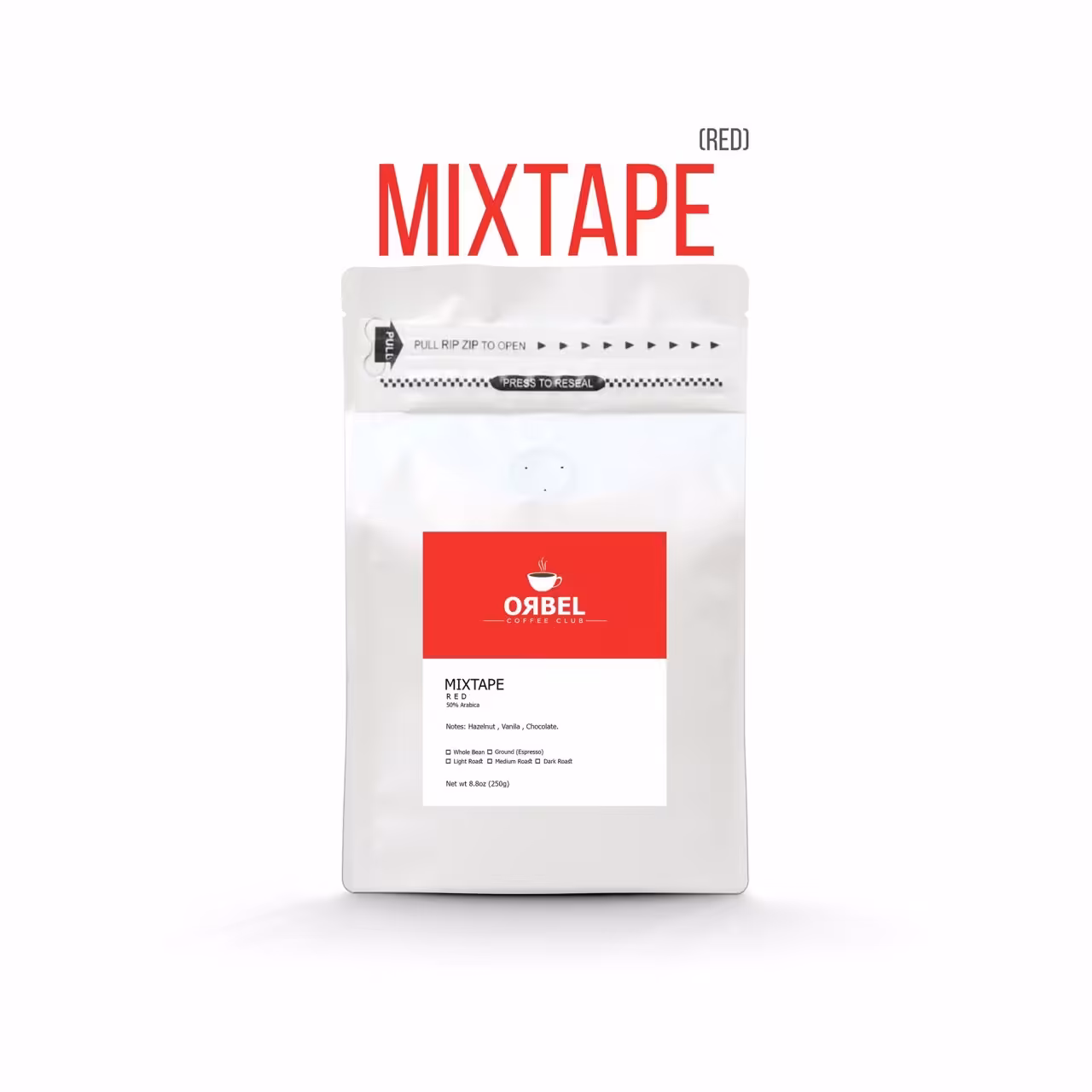 دانه قهوه اربل مدل میکس تیپ رد 250 گرمی