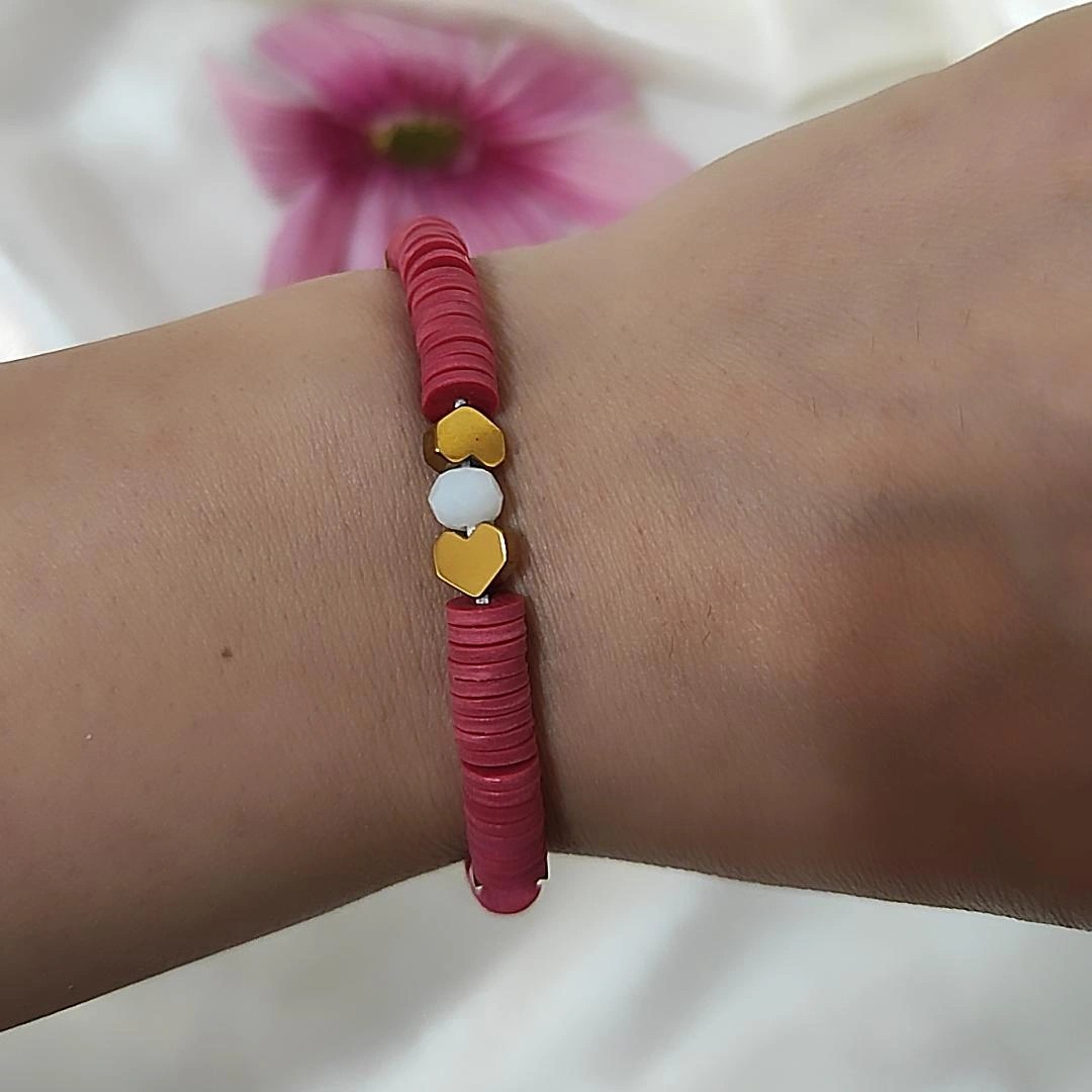 دستبند فیمو واشری زیبا