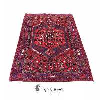 فرش دستبافت عشایری زنجان 3 متری زمینه قرمز بنفش کد 0633
