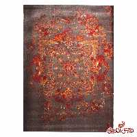 فرش ساوین کد 8018 دودی لاکی