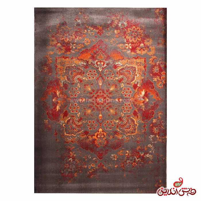 فرش ساوین کد 8018 دودی لاکی