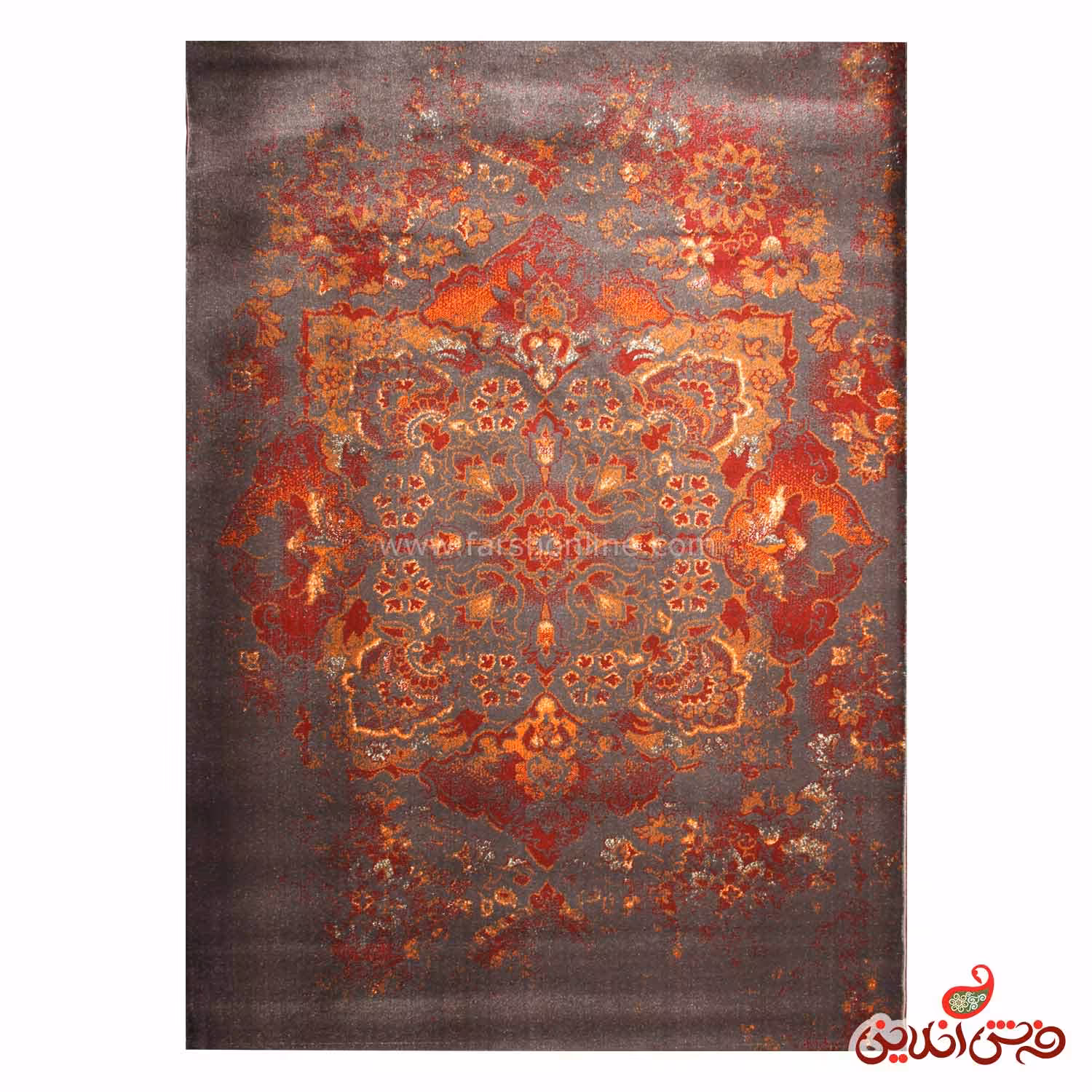 فرش ساوین کد 8018 دودی لاکی