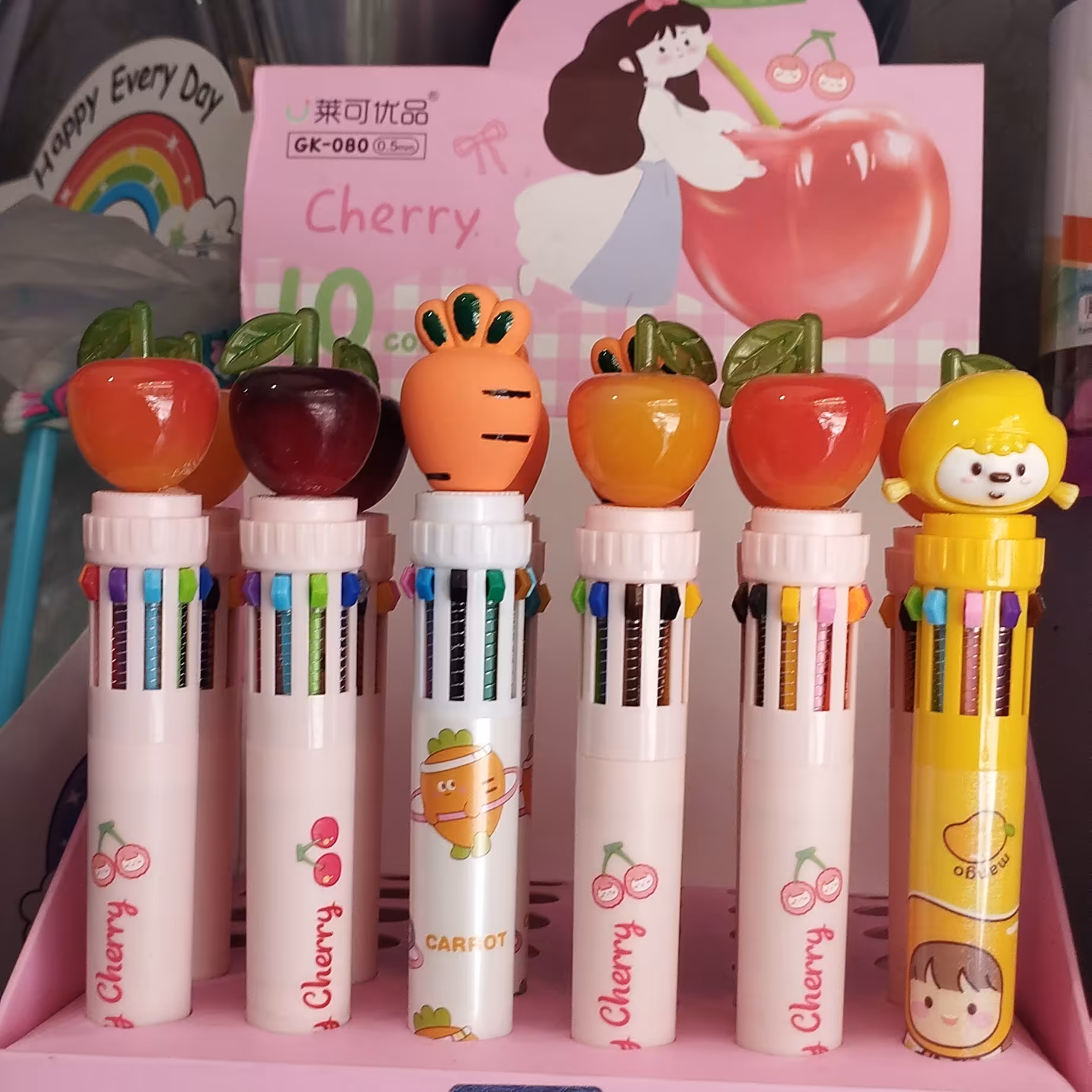 خودکار فانتزی 10رنگ میوه ای