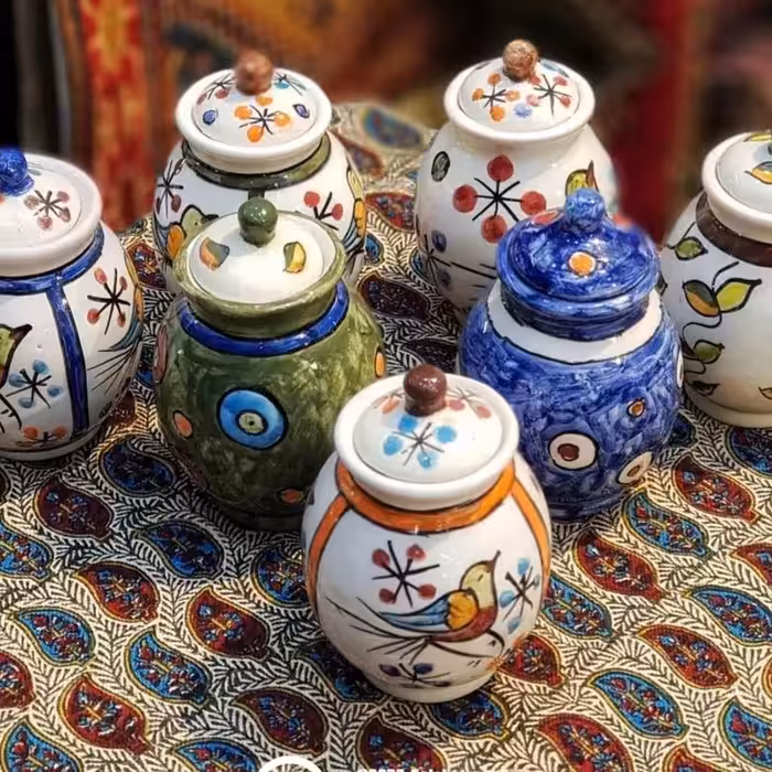 جا ادویه کوچک سرامیک زیر لعابی12 سانت