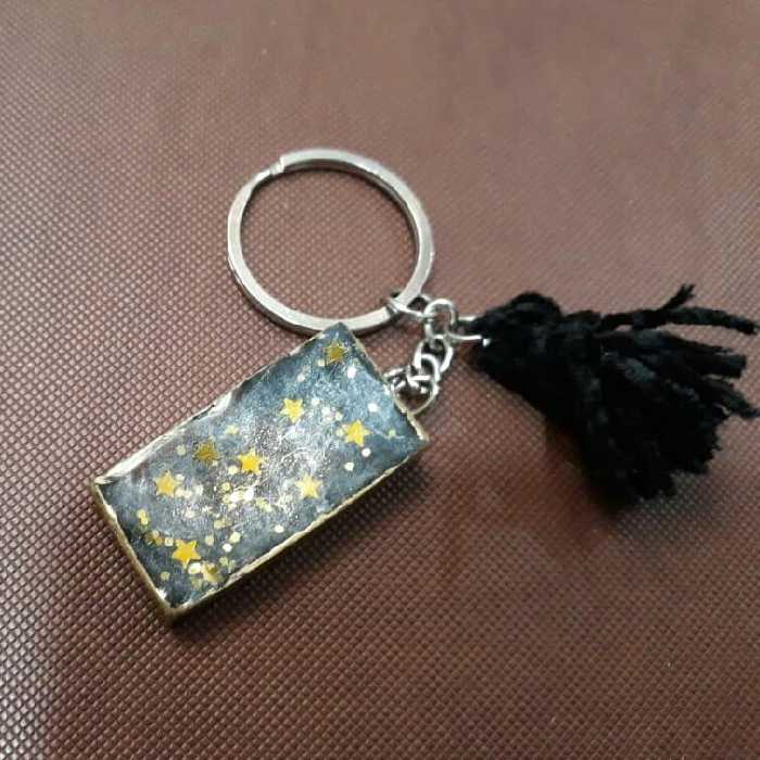 جفت جا کلیدی رزینی طرح شب و ستاره