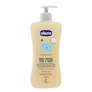 شامپو نوزادی چیکو اصل ایتالیا  سر و بدن بچه چیکو 500 میلی لیتر بدون اشک  chicco body wash and shampoo