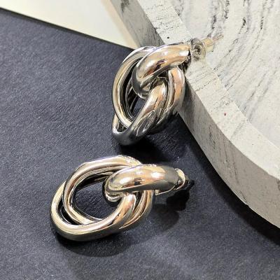گوشواره استیل رنگ ثابت