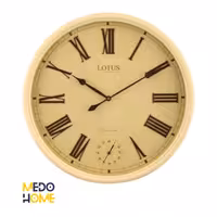 ساعت دیواری چوبی مدل BEVERLYHILLS رنگ کرم