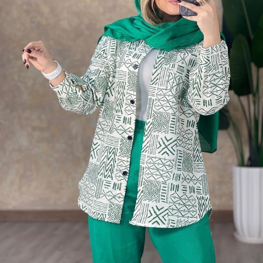کد 4735
مانتو داکرون طرح لینن