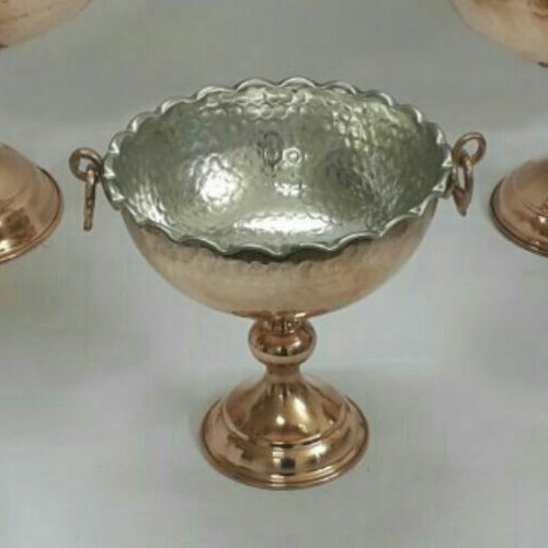 کاسه اجیل خوری تک نفره گوشواره دار مسی قطر:12سانتی