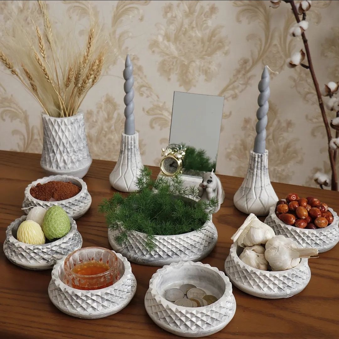 هفت سین بتنی رنگ خاص ست کامل