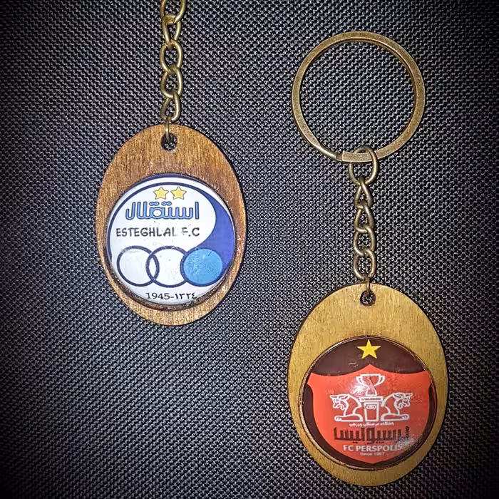 جاکلیدی چوبی لوگوی استقلال و پرسپولیس