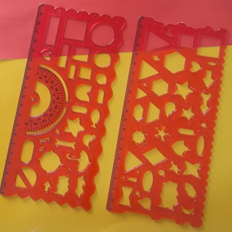 خط کش دوقلو شابلون دار ژله ای