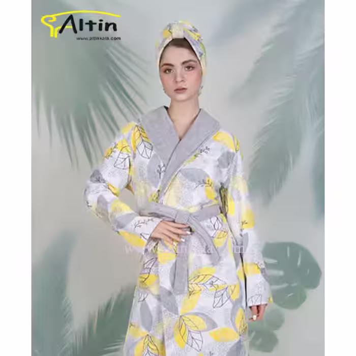 حوله پالتویی پودایران مدل ماهور زرد سایز 115