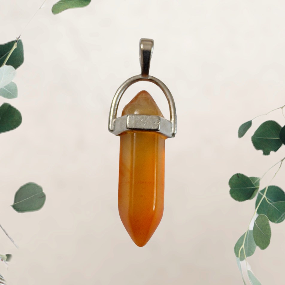 مدال عقیق زرد طبیعی زیبا وارزشمند