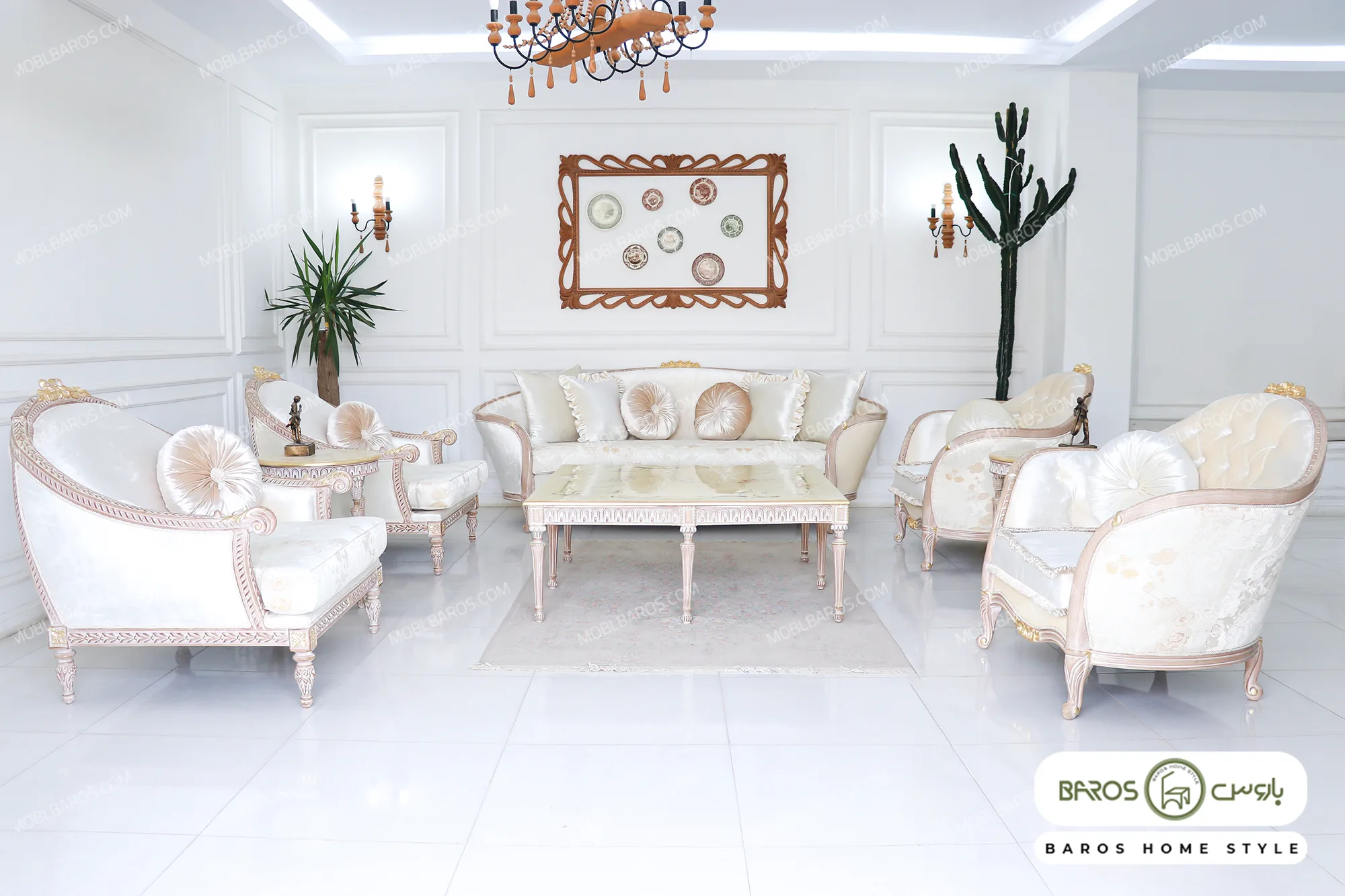 مبلمان نئوکلاسیک لورنزو با پارچه ایتالیایی