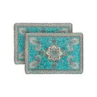 پشتی سنتی طرح الماس رنگ سبز  (یک جفت)