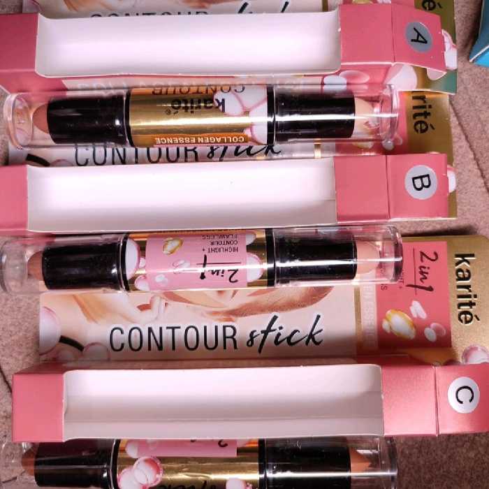 .کانتور کانسیلر دو طرفه باکیفیت و روان یک سر تیره و یک سر روشن مناسب انواع پوست 