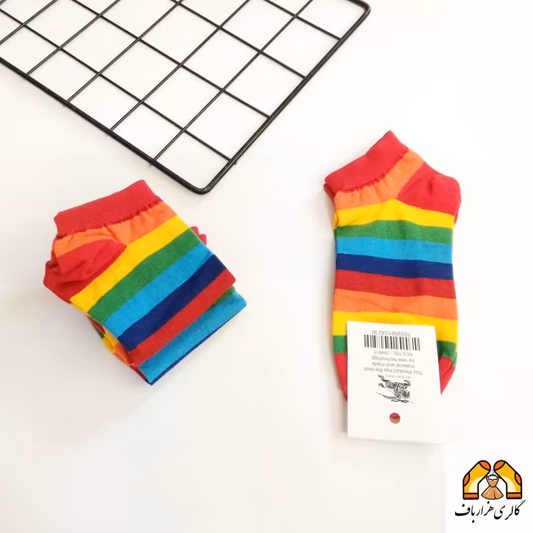 جوراب رنگی رنگی